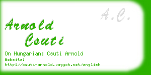 arnold csuti business card